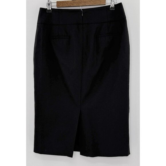 J.Crew Super 120's Pencil Skirt Black 100% Wool Pencil Skirt 8 Office See Pics - Picture 3 of 12